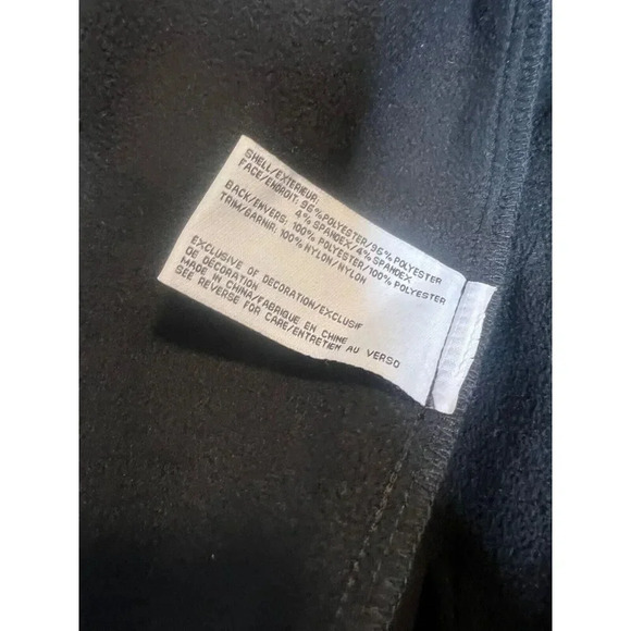 DKNY black faux leather mixed media jacket coat moto button spandex size Small - Picture 5 of 6